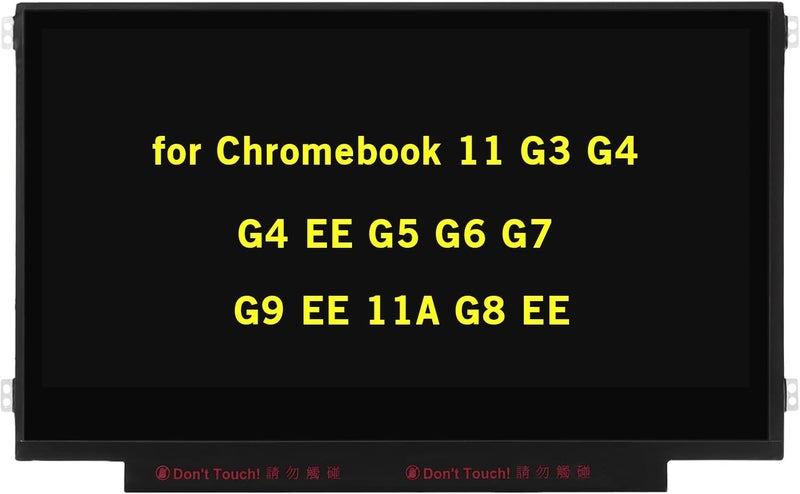 GBOLE 11.6" Screen Replacement for HP Chromebook 11 G3 G4 G4 EE G5 G6 G7 G9 EE 11A G8 EE Non Touch, ProBook 11 G2, Stream 11 Pro G3 Series 30Pin LED LCD Display Screen Panel - Image 1